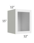 Asheville White Shaker 12x15 Wall Open Cabinet
