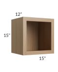 Asheville Rift Oak Shaker 15x15 Wall Open Cabinet