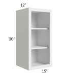 Asheville White Shaker 15x30 Wall Open Cabinet
