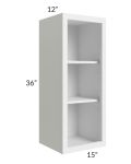 Asheville White Shaker 15x36 Wall Open Cabinet