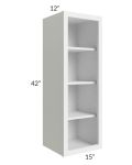 Asheville White Shaker 15x42 Wall Open Cabinet