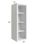 Bayville White 15x42 Wall Open Cabinet