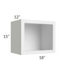 Asheville White Shaker 18x15 Wall Open Cabinet