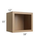 Township Rift Oak 18x15 Wall Open Cabinet