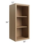 Township Rift Oak 18x36 Wall Open Cabinet