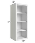 Asheville White Shaker 18x42 Wall Open Cabinet