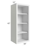 Township White 18x42 Wall Open Cabinet