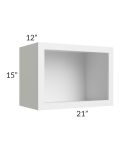 Asheville White Shaker 21x15 Wall Open Cabinet