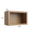 Asheville Rift Oak Shaker 24x15 Wall Open Cabinet