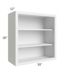 Asheville White Shaker 30x30 Wall Open Cabinet