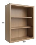 Asheville Rift Oak Shaker 30x36 Wall Open Cabinet