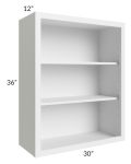 Township White 30x36 Wall Open Cabinet