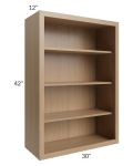 Asheville Rift Oak Shaker 30x42 Wall Open Cabinet