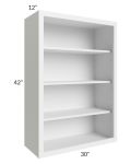 Township White 30x42 Wall Open Cabinet