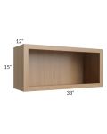 Asheville Rift Oak Shaker 33x15 Wall Open Cabinet