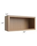Township Rift Oak 33x15 Wall Open Cabinet