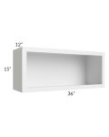 Asheville White Shaker 36x15 Wall Open Cabinet