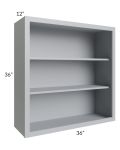 Asheville Grey Shaker 36x36 Wall Open Cabinet