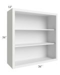 Asheville White Shaker 36x36 Wall Open Cabinet