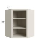 Asheville Cloud Shaker 24x30 Wall Diagonal Corner Open Cabinet
