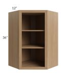 Asheville Rift Oak Shaker 24x36 Wall Diagonal Corner Open Cabinet