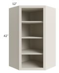 Asheville Cloud Shaker 24x42 Wall Diagonal Corner Open Cabinet