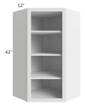 Township White 24x42 Wall Diagonal Corner Open Cabinet