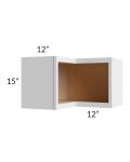 Township White 24x15 Wall Diagonal Corner Open Cabinet