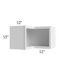 Township White 24x15 Wall Diagonal Corner Open Cabinet