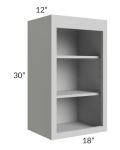 Tuscan Painted Grey 18x30 Wall Open Shelf Cabinet