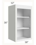 Midtown White Shaker 18x30 Wall Open Shelf Cabinet