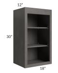 Salem Dark Grey 18x30 Wall Open Shelf Cabinet