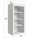 Midtown White Shaker 18x36 Wall Open Shelf Cabinet