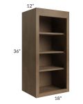 Midtown Mocha Shaker 18x36 Wall Open Shelf Cabinet