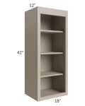 Tuscan Oyster 18x42 Wall Open Shelf Cabinet