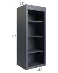 Midtown Indigo Shaker 18x42 Wall Open Shelf Cabinet