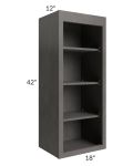 Salem Dark Grey 18x42 Wall Open Shelf Cabinet
