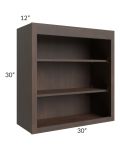 Tuscan Kona Brown 30x30 Wall Open Shelf Cabinet