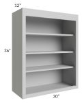 Tuscan Painted Grey 30x36 Wall Open Shelf Cabinet