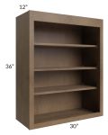 Midtown Mocha Shaker 30x36 Wall Open Shelf Cabinet