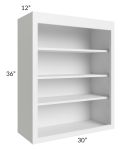 Salem White 30x36 Wall Open Shelf Cabinet