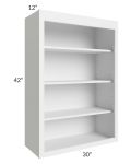 Union White 30x42 Wall Open Shelf Cabinet