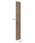 Midtown Mocha Shaker Wainscot 90" Tall Panels (12" depth)