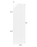 Milan White Gloss Wainscot 84 Tall Panel (for 24" deep cabinets)