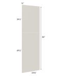 Milan Beige Matte Wainscot 84 Tall Panel (for 24" deep cabinets)