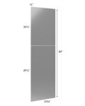 Milan Grey Gloss Wainscot 84 Tall Panel (for 24" deep cabinets)