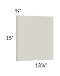 Milan Beige Matte Wainscot 15" Wall Panel (for 13" deep cabinets)