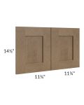 Midtown Mocha Shaker 15x24 Wainscot Panel