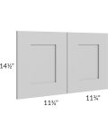 Midtown Painted Grey Shaker 15x24 Wainscot Panel
