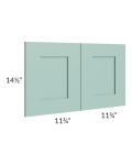 Midtown Sage Green Shaker 15x24 Wainscot Panel